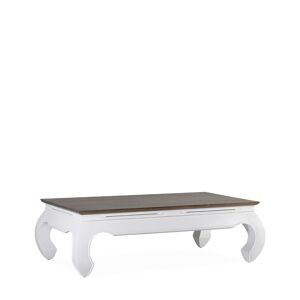 MOYCOR Table basse en bois marron et blanc L 125 cm - Publicité