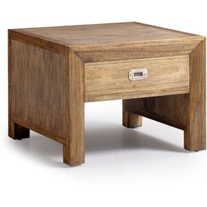 Table basse en bois marron L 60 cm