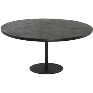 Now s Home Table basse ronde en bois de manguier noir Noir 80x39x80cm