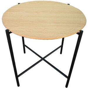 Decoclico Table basse plaqué chêne et métal