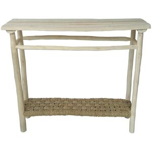 Decoclico Console bois de teck jonc de mer