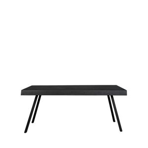 Drawer Table à manger en teck recyclé 200x90cm noir
