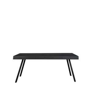 Drawer Table à manger en teck recyclé 180x90cm noir Noir 180x75x90cm