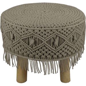 Sensei Maison Tabouret en macrame mastic