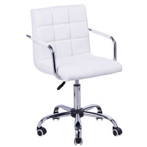 Homcom Chaise de bureau blanche