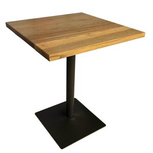 Mathi Design Table carree bois massif L60 Marron 60x75x60cm
