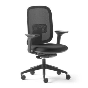 Slean Fauteuil de bureau noir ergonomique réglable avec accoudoirs