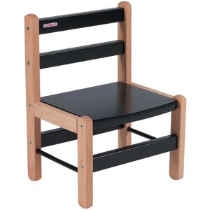 Combelle Chaise enfant en bois bicolore noir Noir 33x46x27cm