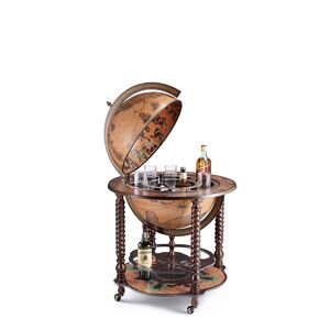 Zoffoli Grand globe bar en style vintage D50cm Marron 69x98x69cm