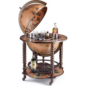 Zoffoli Grand globe bar en style vintage D50cm Marron 69x98x69cm