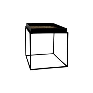 Now s Home Meuble d'appoint en noix de coco et pieds en metal noir