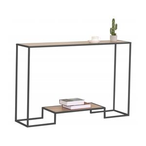 Calicosy Console moderne 2 niveaux décor chêne L120cm