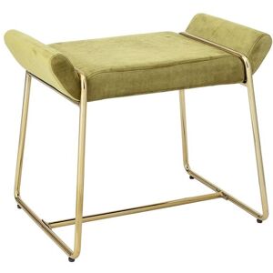 Bloomingville Tabouret Yell métal et velours Jaune 46x50x60cm