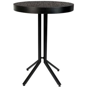 White label Table de bar ronde en bois noir