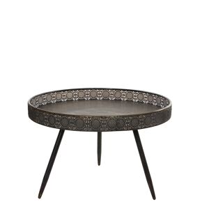 Mica Decorations Table basse en metal cuivre D70 Marron 70x46x70cm