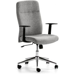 HOMN Fauteuil de bureau relevable et reclinable, tissu gris clair