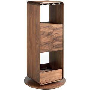 Angel Cerda Meuble bar pivotant effet bois noyer Marron 40x128x43cm