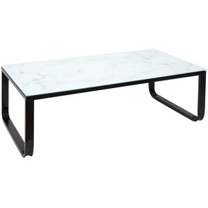 The Home Deco Factory Table basse en verre blanc