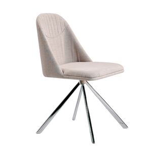 Angel Cerda Chaise pivotante en tissu gris et acier