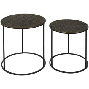 The Home Deco Factory Tables d'appoint gigognes metal - Lot de 2