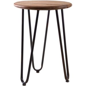 Aubry Gaspard Table ronde en bois et metal filae