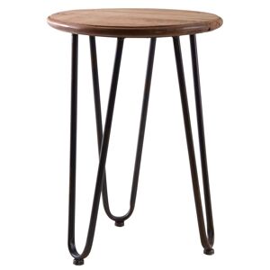 Aubry Gaspard Table ronde en bois et métal filae