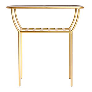 Lastdeco Table Basse en Fer Doré, 61x32x60 cm