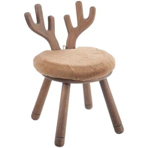 Wadiga Chaise enfant en bois cerf Marron 34x55x34cm