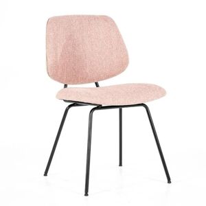 Meubles & Design Chaise salle a manger moderne en tissu rose