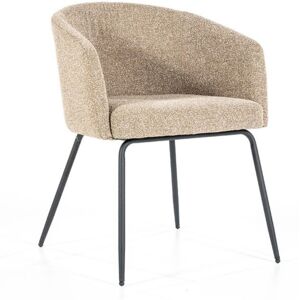 Meubles & Design Chaise salle a manger en tissu boucle beige