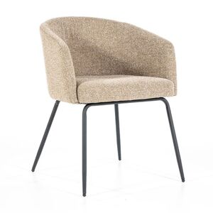 Meubles & Design Chaise salle à manger en tissu bouclé beige