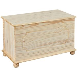 Dmora Banc conteneur en bois naturel