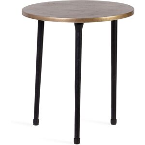 MOYCOR Table basse en aluminium couleur bronze vieilli Ø 40 cm