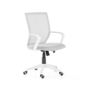 Beliani Chaise de bureau grise reglable en hauteur