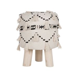 Beliani Petit tabouret beige Beige 33x44x33cm