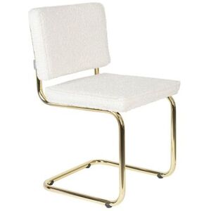 Zuiver Chaise en tissu doudou blanc