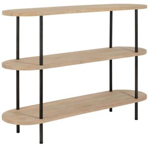 Meubles & Design Console contemporaine en bois clair et metal noir