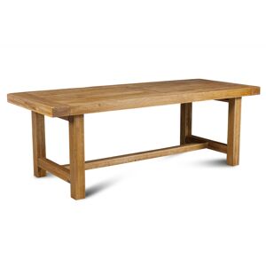 Hellin Table de ferme bois chene massif L220 Marron 220x76x90cm