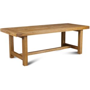 Hellin Table de ferme bois chene massif L220 Marron 220x76x90cm