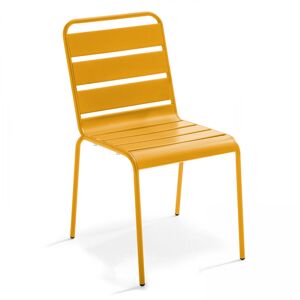 Oviala Chaise en metal jaune