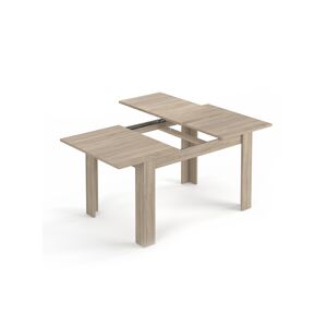 Dmora Table extensible effet bois imitation beige 140/190x90 cm