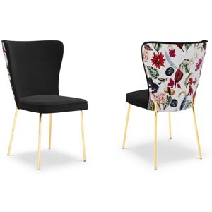 CXL by Christian Lacroix Ensemble de 2 chaises 1 place en velours noir