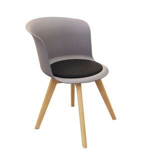 The Home Deco Factory Chaise design scandinave gris Gris 56x75x53cm