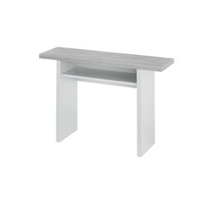 Dmora Table extensible effet bois 120x35 cm blanc et béton Gris 120x77x35cm