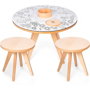 Drawin table Table a dessiner multifonction D70cm et 2 tabourets