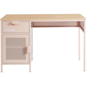 Drawer Bureau 1 porte 1 tiroir en metal PANTONE L120cm rose blush