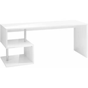 Dmora Bureau moderne esse effet bois blanc brillant