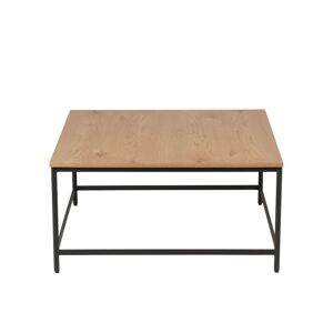 Zago Table basse carrée bois et métal 80 cm - Publicité
