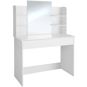Tectake Coiffeuse Table de maquillage au look moderne blanc