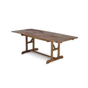 Defora Home Table de jardin extensible en bois 150/210×90 cm Marron 210x75x90cm